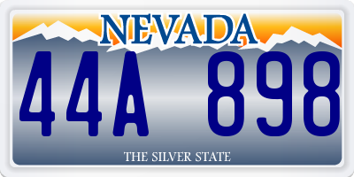 NV license plate 44A898