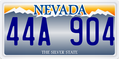 NV license plate 44A904