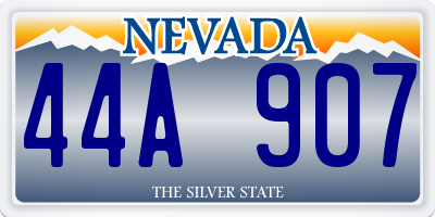 NV license plate 44A907