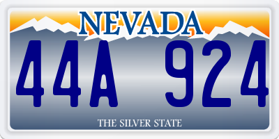 NV license plate 44A924