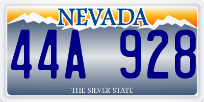 NV license plate 44A928