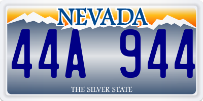 NV license plate 44A944
