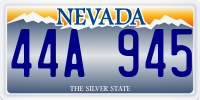 NV license plate 44A945