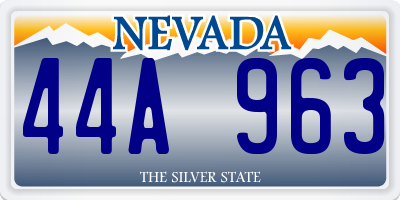 NV license plate 44A963