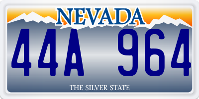 NV license plate 44A964