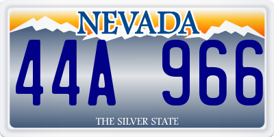 NV license plate 44A966