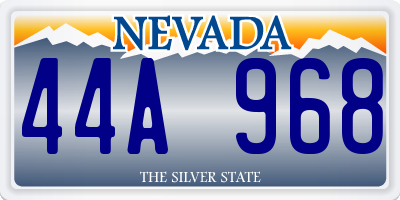 NV license plate 44A968