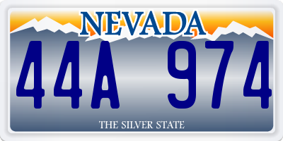 NV license plate 44A974