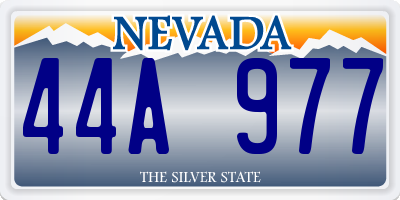NV license plate 44A977