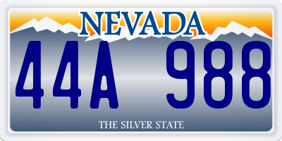NV license plate 44A988