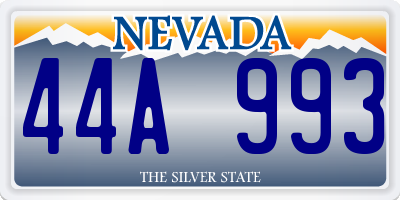 NV license plate 44A993