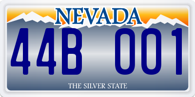 NV license plate 44B001