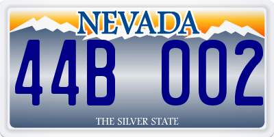 NV license plate 44B002