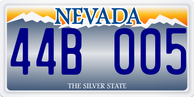 NV license plate 44B005