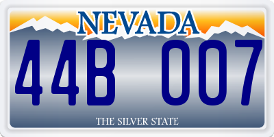 NV license plate 44B007