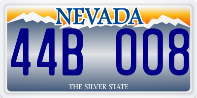 NV license plate 44B008