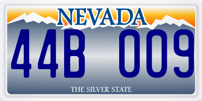 NV license plate 44B009