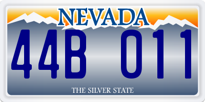 NV license plate 44B011