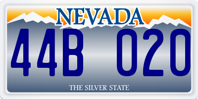 NV license plate 44B020