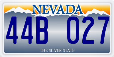 NV license plate 44B027