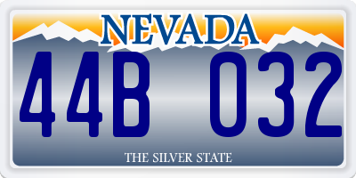 NV license plate 44B032