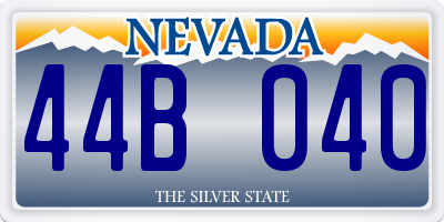 NV license plate 44B040