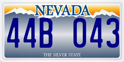 NV license plate 44B043