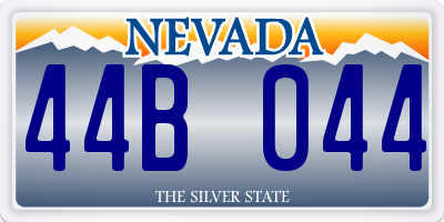 NV license plate 44B044