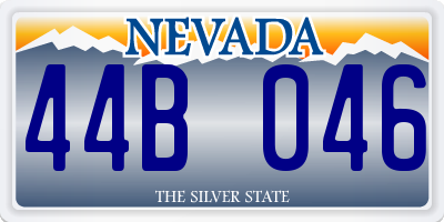NV license plate 44B046