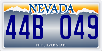 NV license plate 44B049