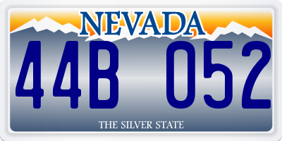 NV license plate 44B052