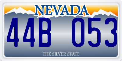 NV license plate 44B053