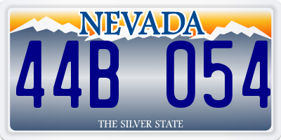 NV license plate 44B054