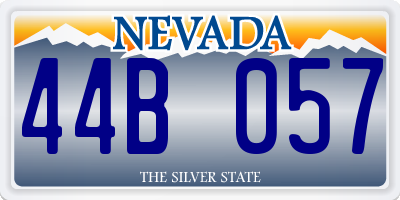 NV license plate 44B057