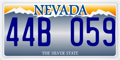 NV license plate 44B059