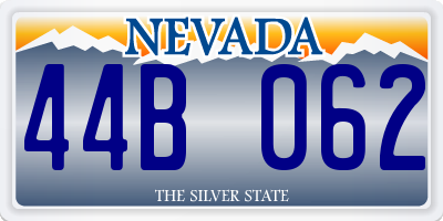 NV license plate 44B062
