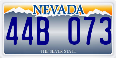 NV license plate 44B073