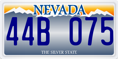 NV license plate 44B075