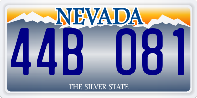 NV license plate 44B081