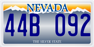 NV license plate 44B092