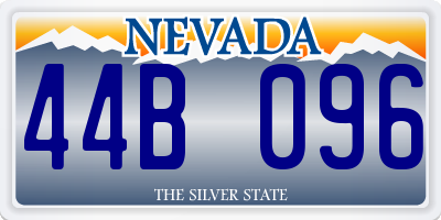 NV license plate 44B096