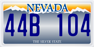 NV license plate 44B104