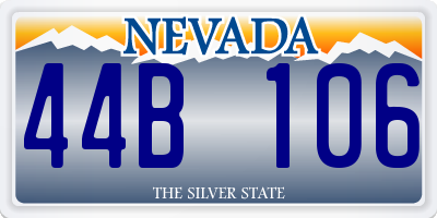 NV license plate 44B106
