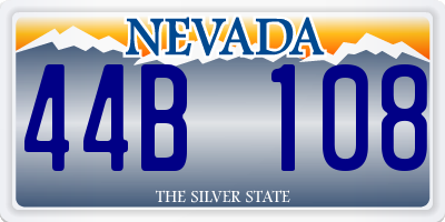NV license plate 44B108