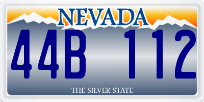 NV license plate 44B112