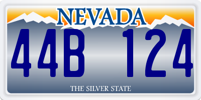 NV license plate 44B124