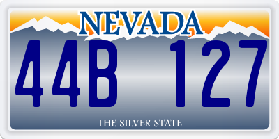 NV license plate 44B127