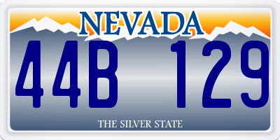 NV license plate 44B129