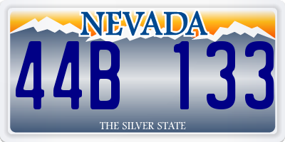 NV license plate 44B133