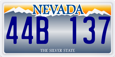 NV license plate 44B137